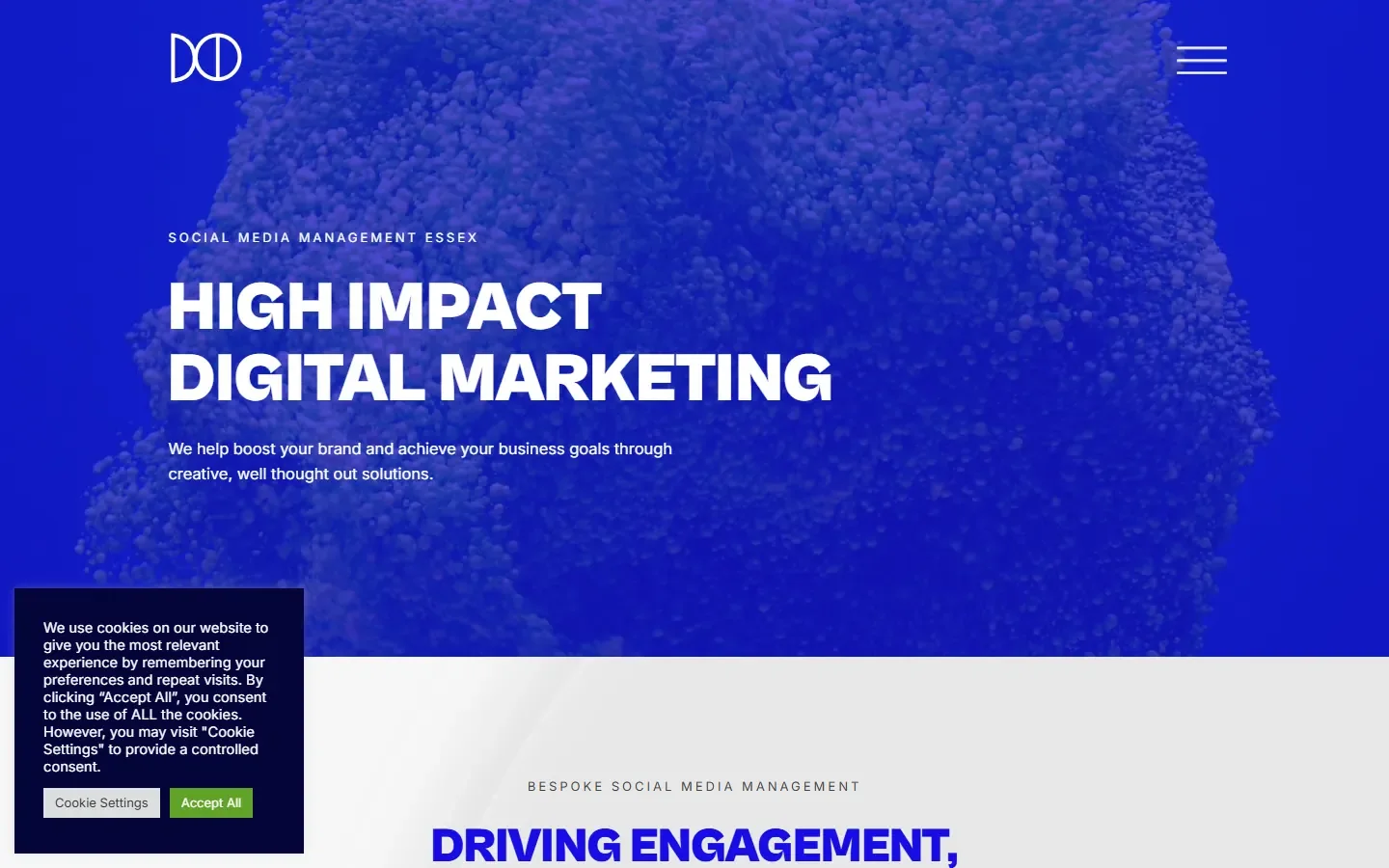 DC Digital's previous homepage, captured on 3 October 2026.